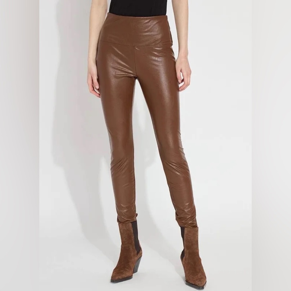 Lysse Brown Leather Pants/Leggings - Medium